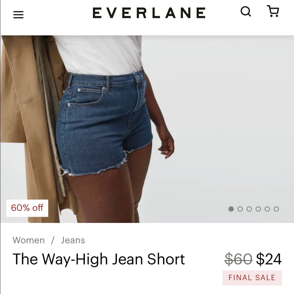 Everlane Way High Denim Short SOLD OUT
